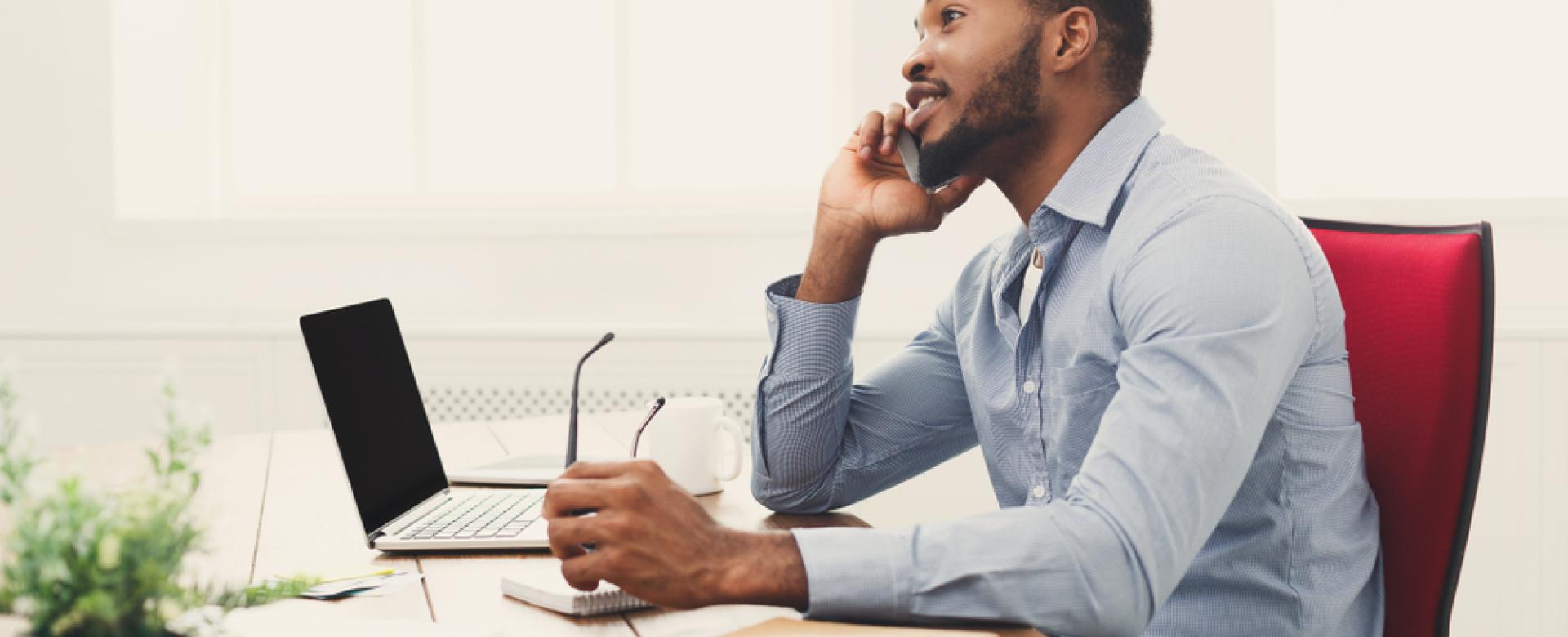 Man at desk