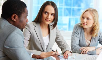 People talking in meeting