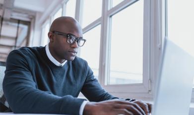 Man on computer