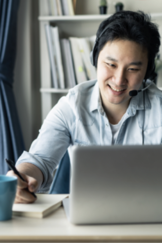 Man on computer